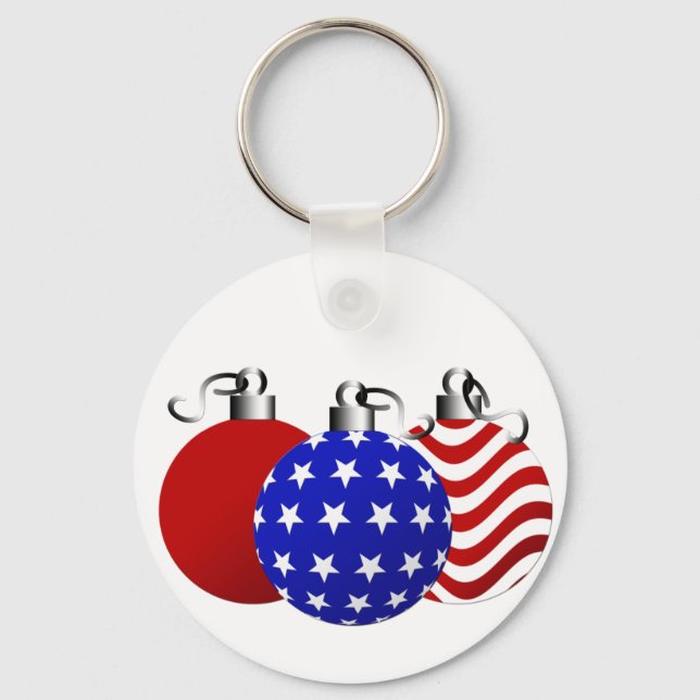 American Christmas Key Ring (Front)