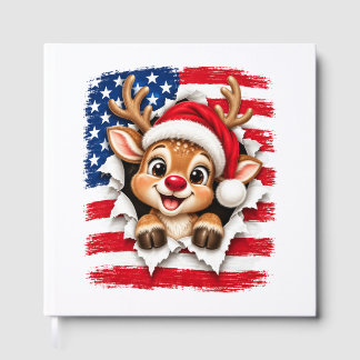 American Christmas Reindeer Guest Book