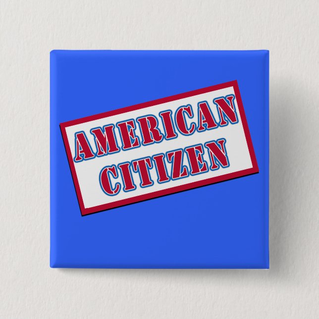 American Citizen 15 Cm Square Badge (Front)