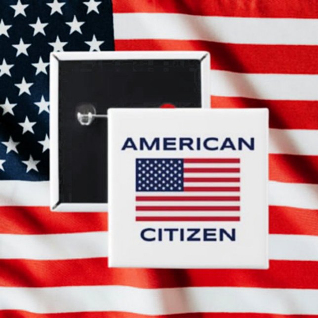 American Citizen Bold USA Flag Button (Creator Uploaded)