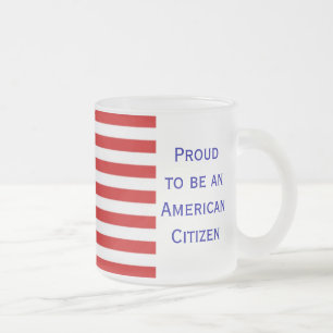 American Citizen Flag Frosted Coffee Mug by Janz