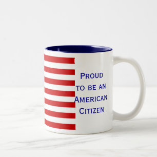 American Citizen Flag Two Tone Coffee Mug by Janz