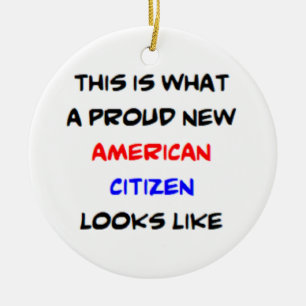 american citizen, proud new ceramic tree decoration