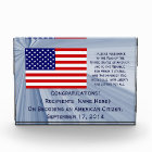 American Citizenship Flag Award with Date