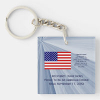 American Citizenship Flag Award with Date by Janz