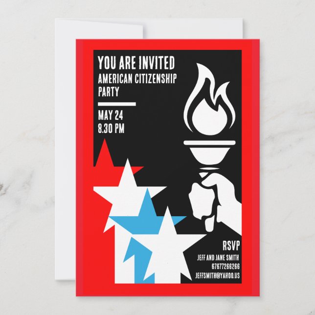 American Citizenship Gifts Invitation (Front)