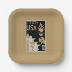 American Citizenship Gifts Paper Plate