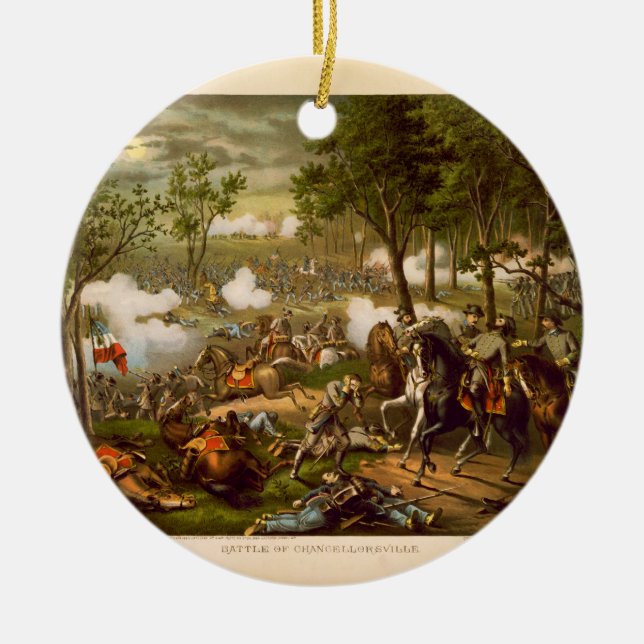 American Civil War Battle of Chancellorsville Ceramic Tree Decoration (Front)