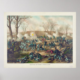 American Civil War Battle of Fort Donelson 1862 Poster