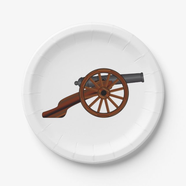 American Civil War Cannon Paper Plate (Front)