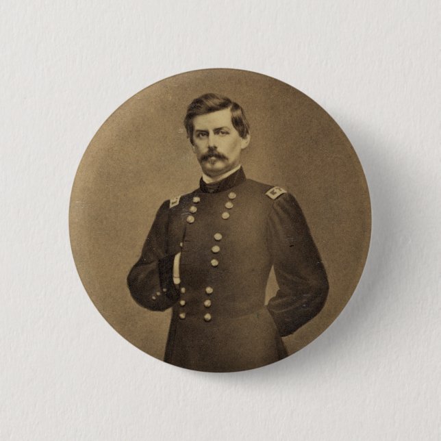 American Civil War General George B McClellan 6 Cm Round Badge (Front)