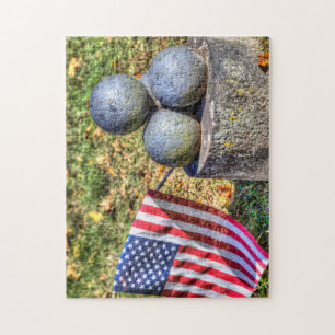 American Civil War Memorial Cannon Balls Jigsaw Puzzle