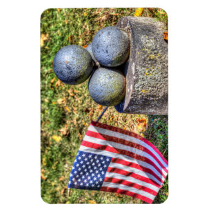 American Civil War Memorial Cannon Balls Magnet