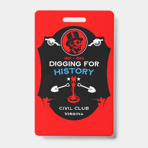 American Civil War Metal Detecting Club ID Badge
