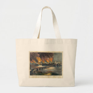 American Civil War The Fall of Richmond April 1865 Large Tote Bag
