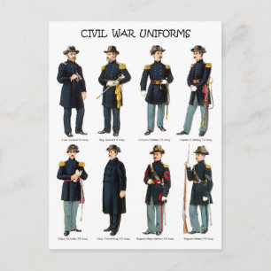 American Civil War Uniforms Postcard