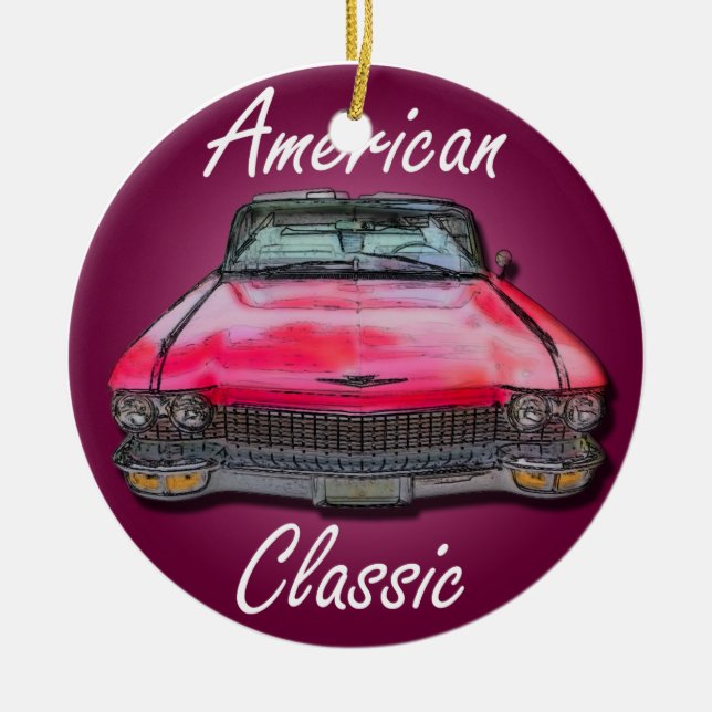 American Classic 1960 Cadillac Ceramic Tree Decoration (Front)