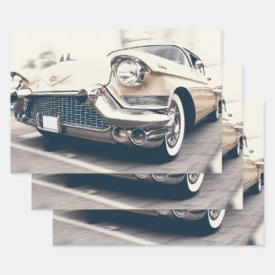 American Classic Cadillac Decoupage Wrapping Paper Sheet
