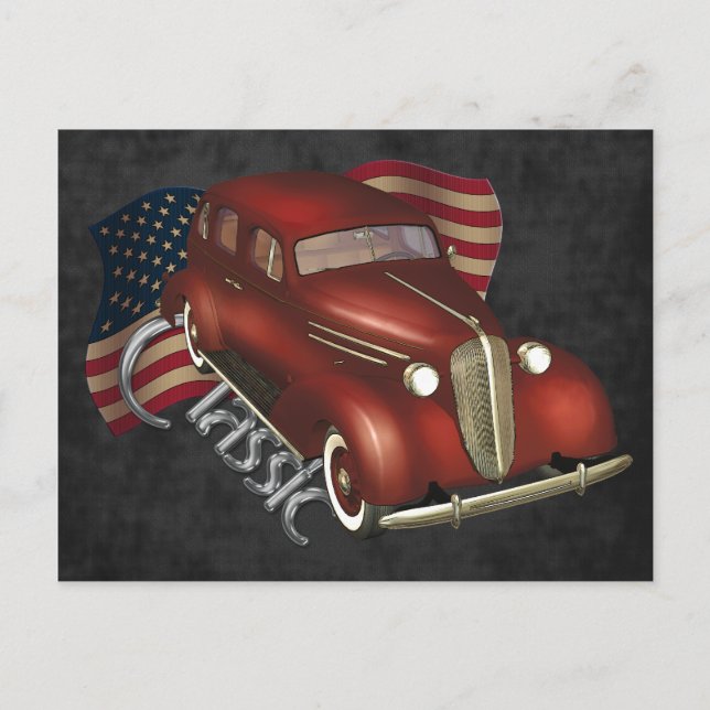 American Classic Car Postcard (Front)