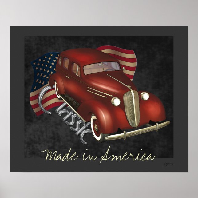 American Classic Car Poster Print (Front)