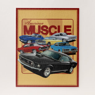 American Classic Muscle Cars Together Jigsaw Puzzle