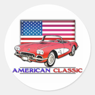 American Classic Muscle Round Sticker