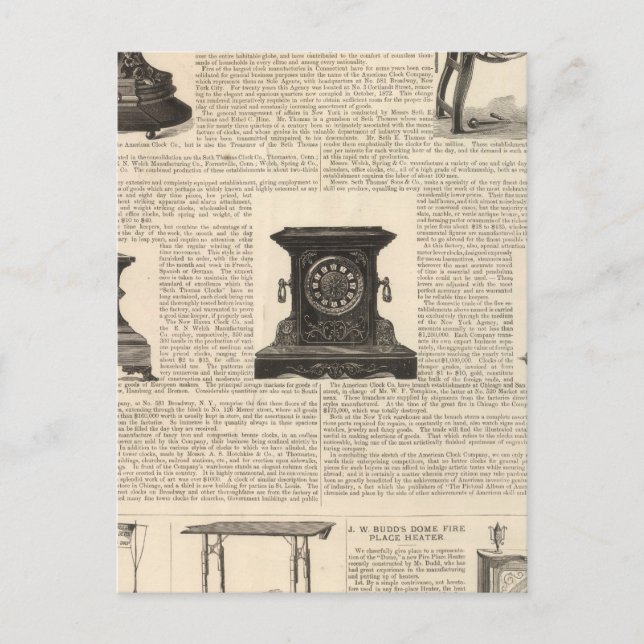 American Clock Company Postcard (Front)