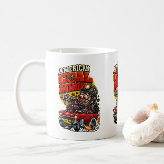 AMERICAN COAL MINER HOT ROD COFFEE MUG