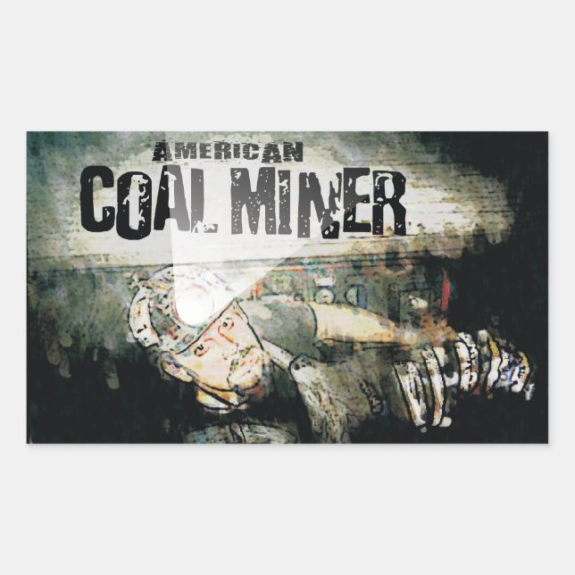AMERICAN COAL MINER RECTANGULAR STICKER (Front)