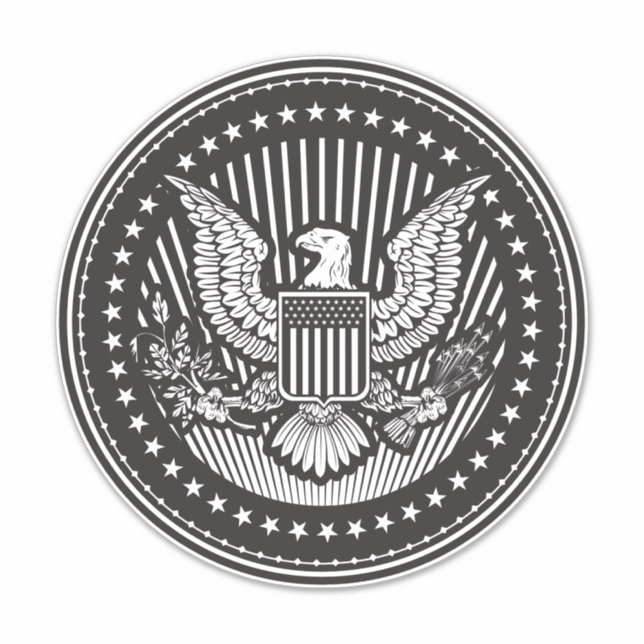 American Coat of Arms Custom-Cut Vinyl Stickers (Front)