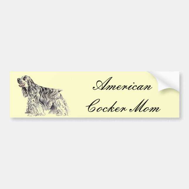 American Cocker Mum Bumper Sticker (Front)