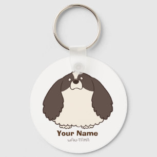 American Cocker Spaniel "Ametama (Black and White) Key Ring