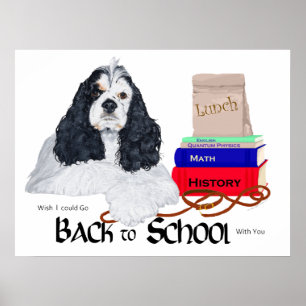 American Cocker Spaniel Back to School Poster