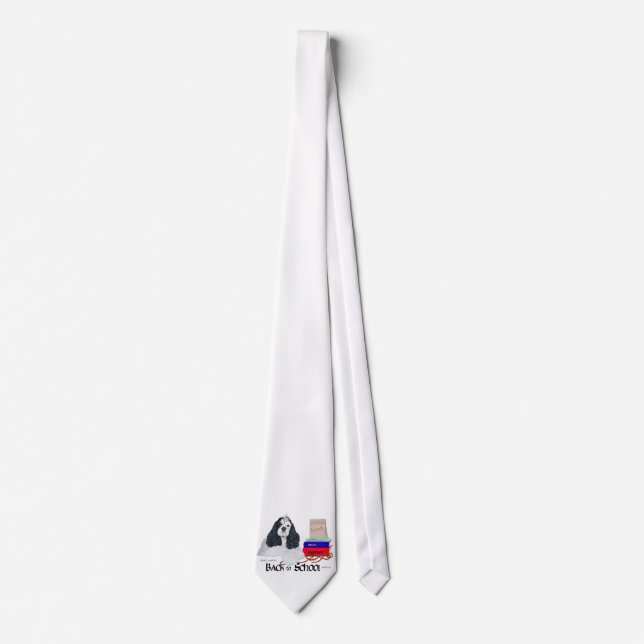American Cocker Spaniel Back to School Tie (Front)