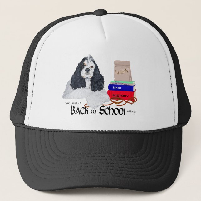 American Cocker Spaniel Back to School Trucker Hat (Front)