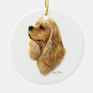 American Cocker Spaniel Ceramic Tree Decoration