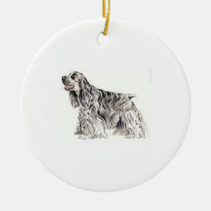 American Cocker Spaniel Ceramic Tree Decoration