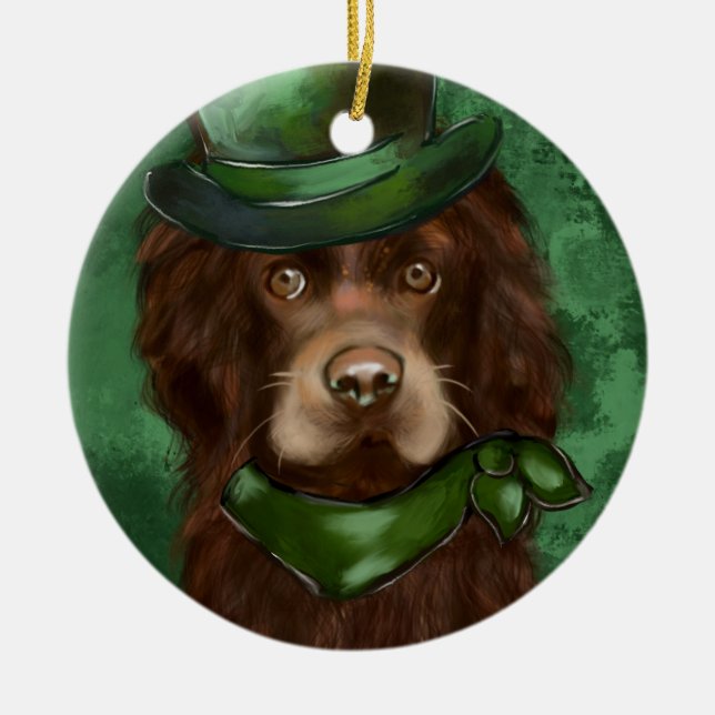 American Cocker Spaniel  Ceramic Tree Decoration (Front)