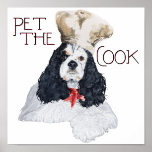 American Cocker Spaniel Chef Poster