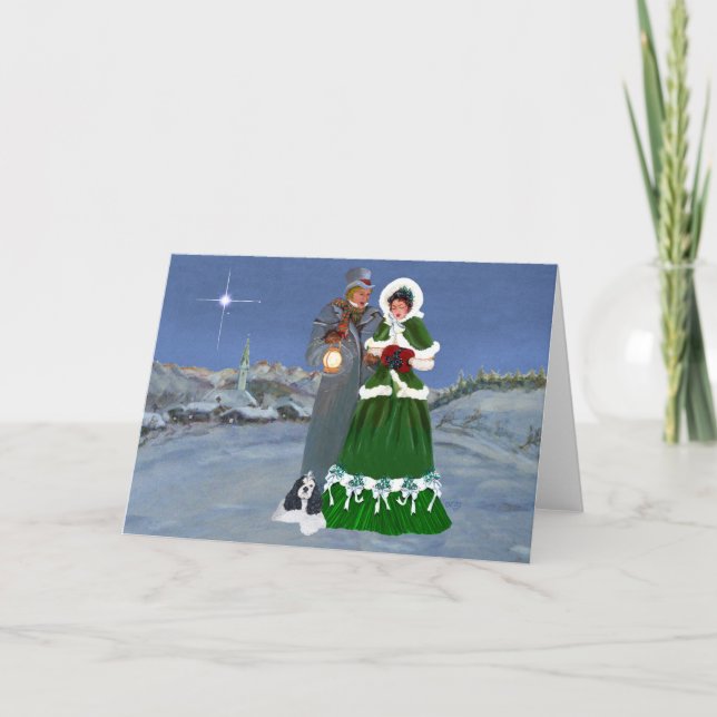 American Cocker Spaniel Christmas Holiday Card (Front)