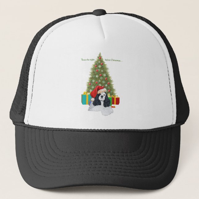 American Cocker Spaniel Christmas Trucker Hat (Front)