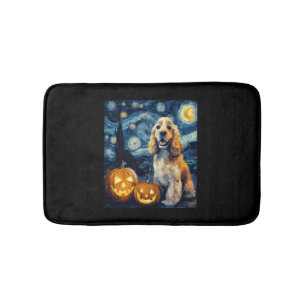 American Cocker Spaniel Cute Dog Halloween Jack O Bath Mat