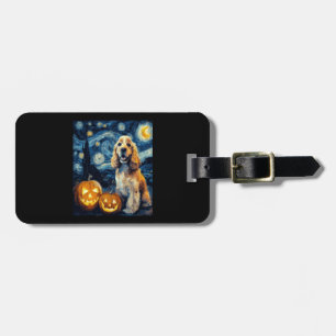 American Cocker Spaniel Cute Dog Halloween Jack O Luggage Tag