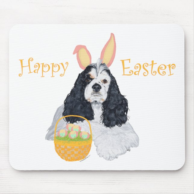 American Cocker Spaniel Easter Mouse Mat (Front)