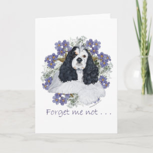American Cocker Spaniel Forget Me Not Card