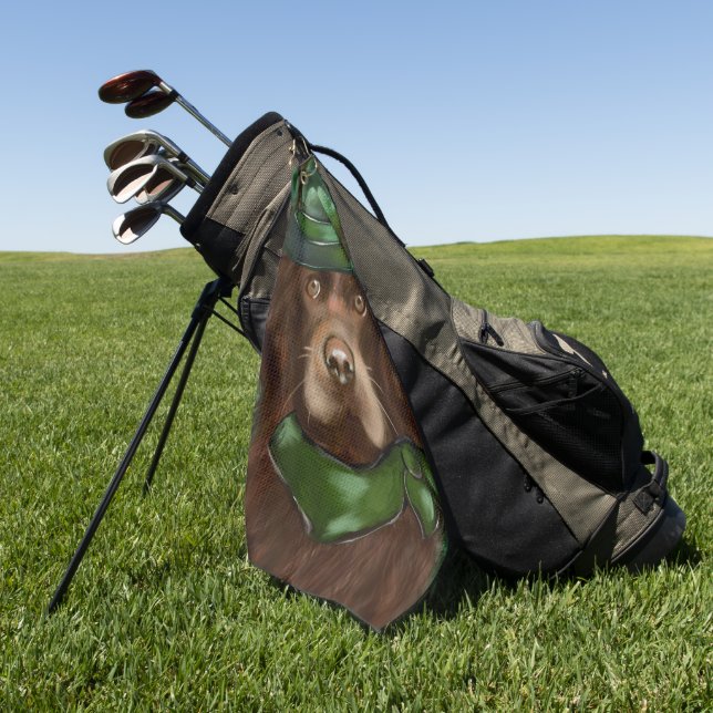 American Cocker Spaniel  Golf Towel (Green)