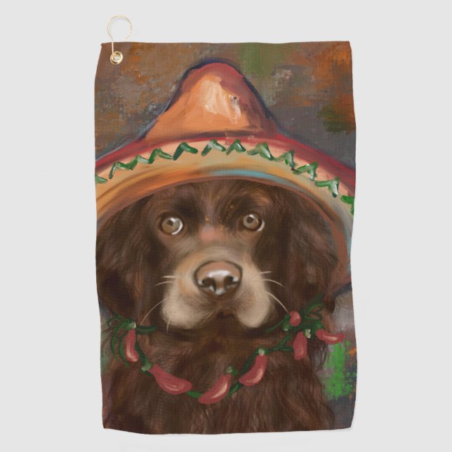 American Cocker Spaniel  Golf Towel (Front)
