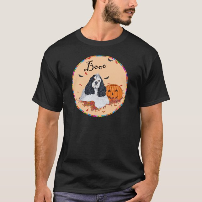 American Cocker Spaniel Halloween T-Shirt (Front)