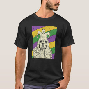 American Cocker Spaniel Jester Mardi Gras Dog Mom T-Shirt
