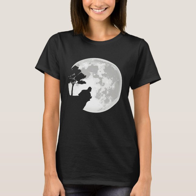 American Cocker Spaniel Moon Halloween Costume T-Shirt (Front)